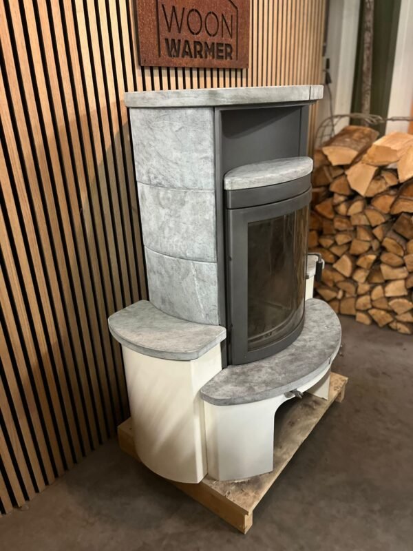 Speksteenkachel houtkachel met thermostaat en externe zuurstof - Afbeelding 2