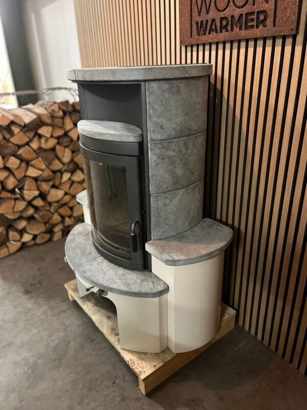 Speksteenkachel houtkachel met thermostaat en externe zuurstof - Afbeelding 3