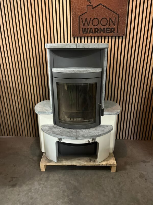 Speksteenkachel houtkachel met thermostaat en externe zuurstof