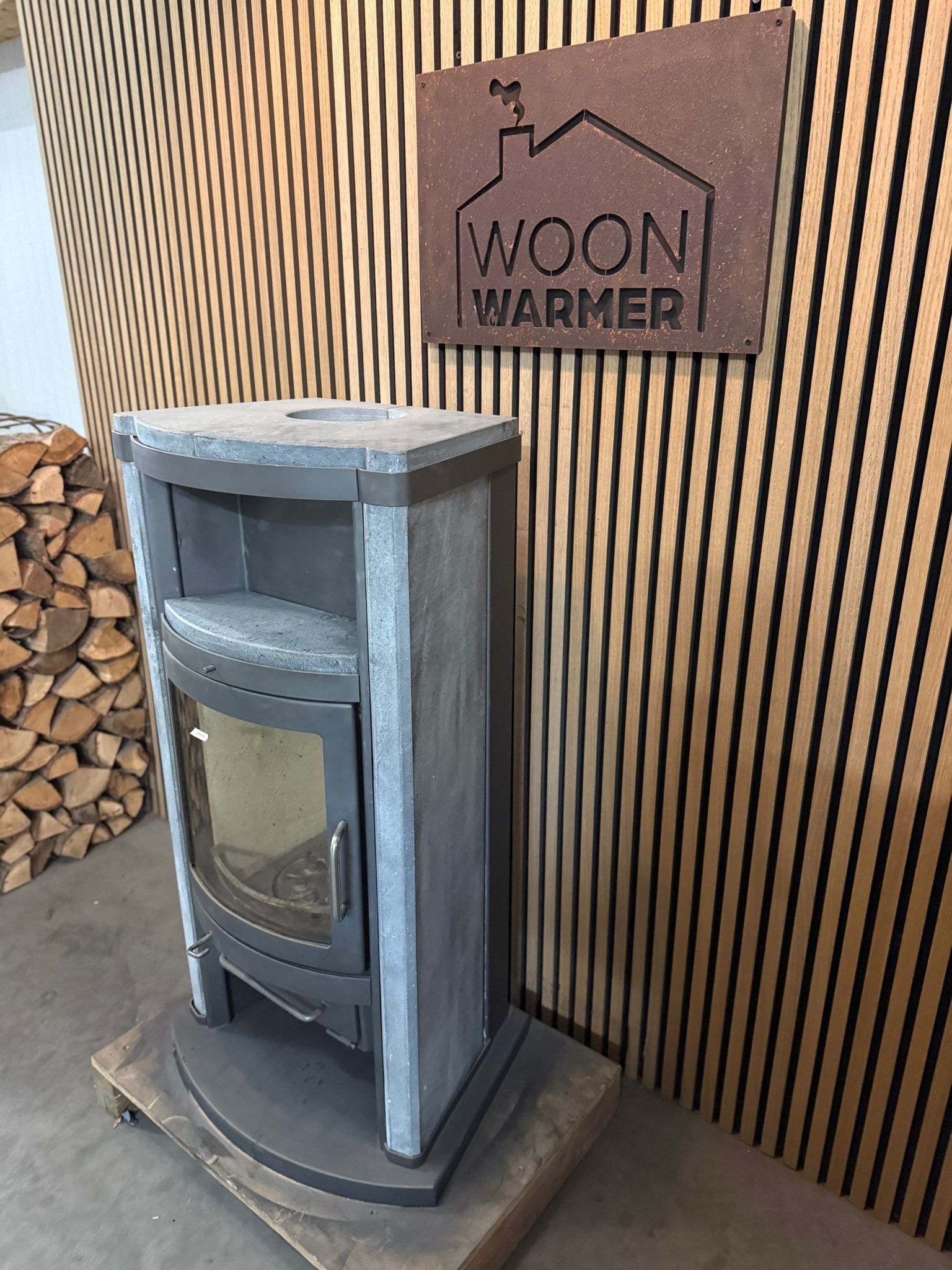 Zware speksteenkachel met nieuw binnenwerk - Afbeelding 4