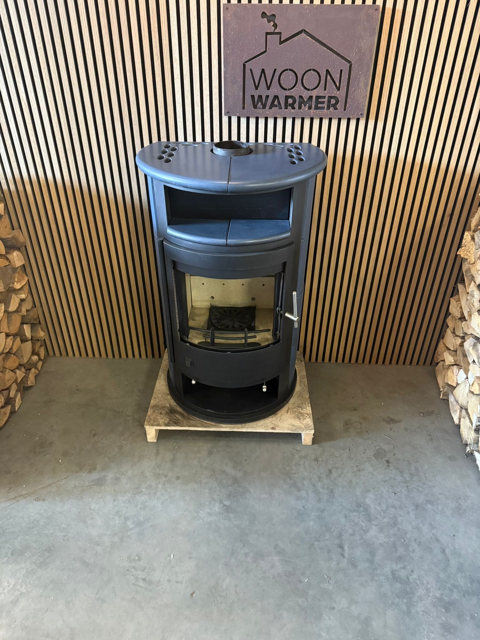 Hout cv kachel Drooff - Afbeelding 2